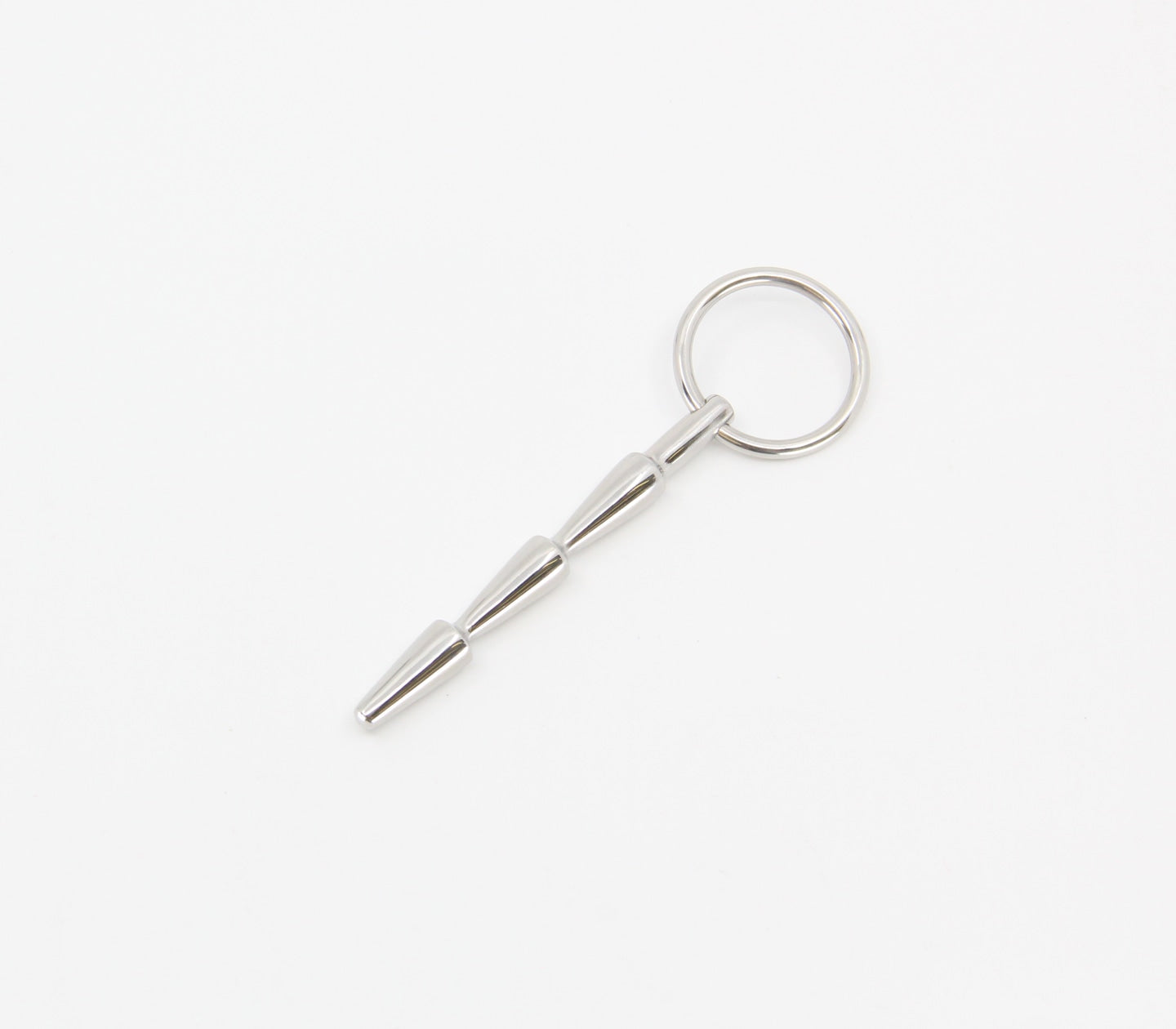 Love In Leather Solid Ridged Penis Plug With Ring - - Urethral Sounds