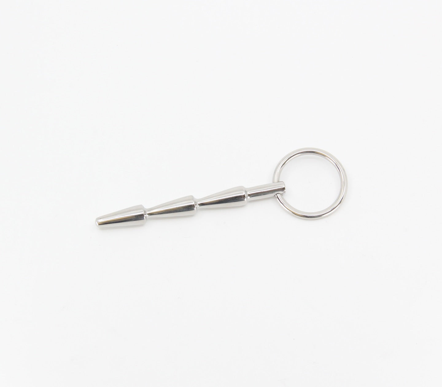 Love In Leather Solid Ridged Penis Plug With Ring - Default Title - Urethral Sounds