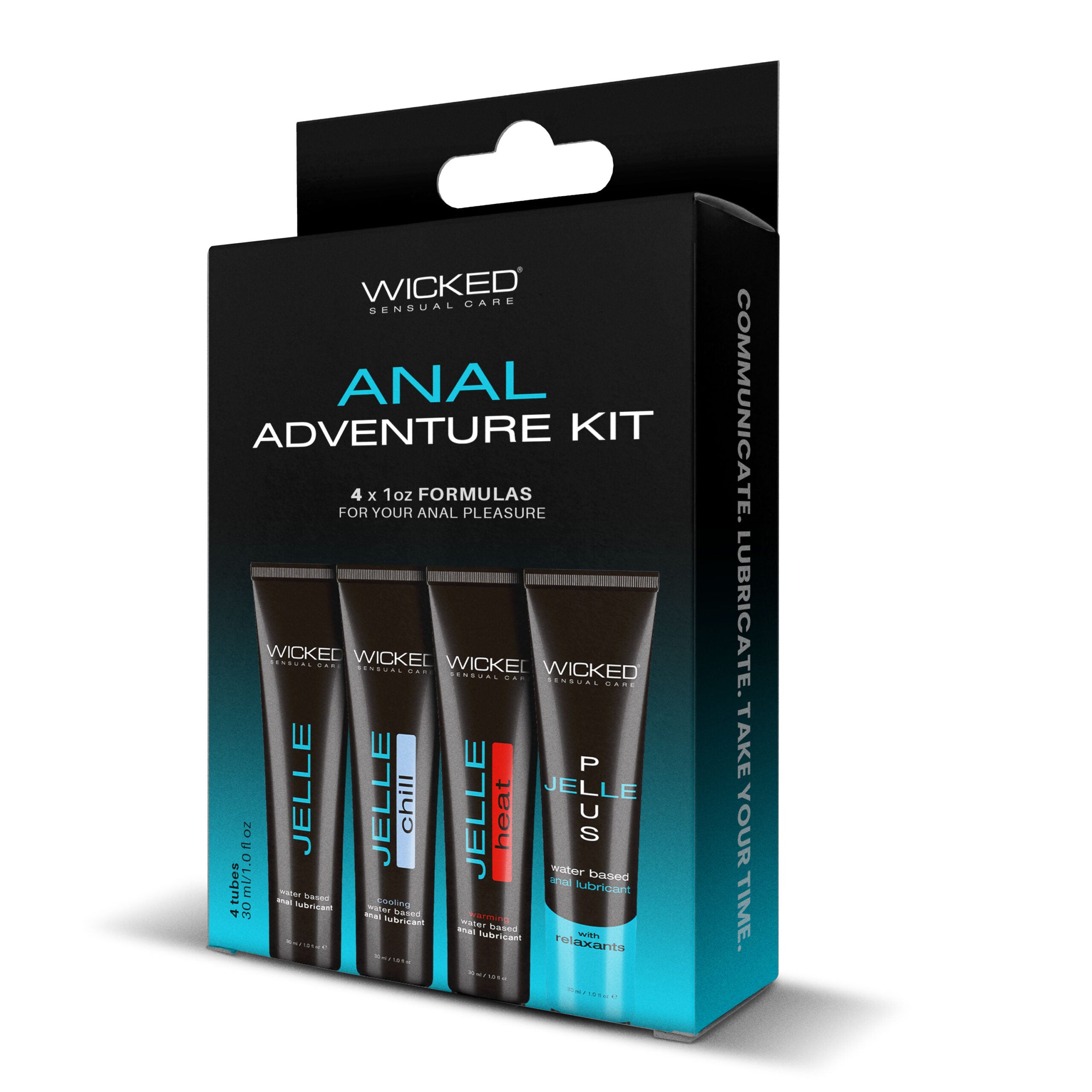 Wicked ANAL ADVENTURE KIT 4 Pack Mixed Jelle Anal Lube 30ml - Default Title - Anal Lubes