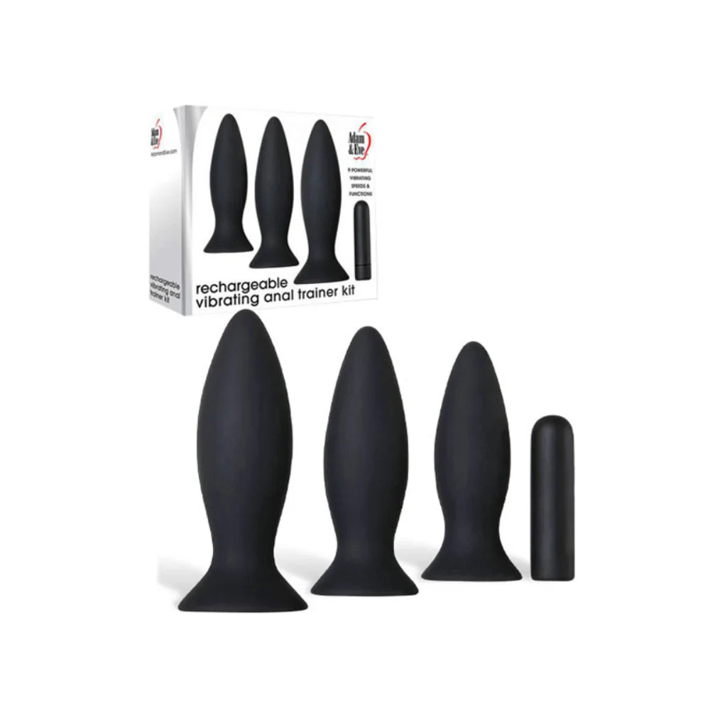 Adam & Eve Rechargeable Vibrating Anal Trainer Kit - - Butt Plugs