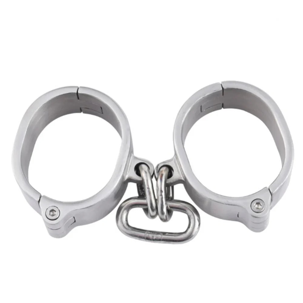 Allen Key 3 Cm Height Cuffs Male Wrist Cuffs - - Steel Sex Toys