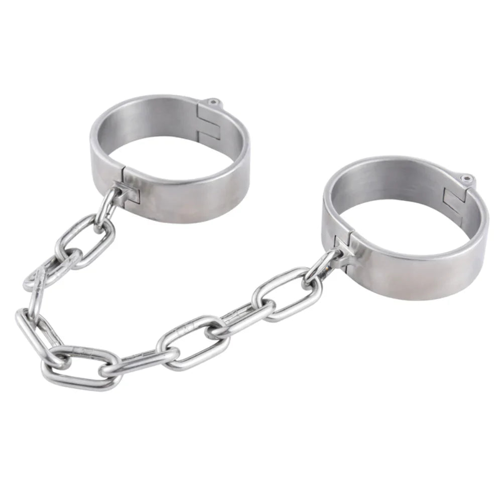 Allen Key 3 Cm Height Cuffs Male Wrist Cuffs - - Steel Sex Toys