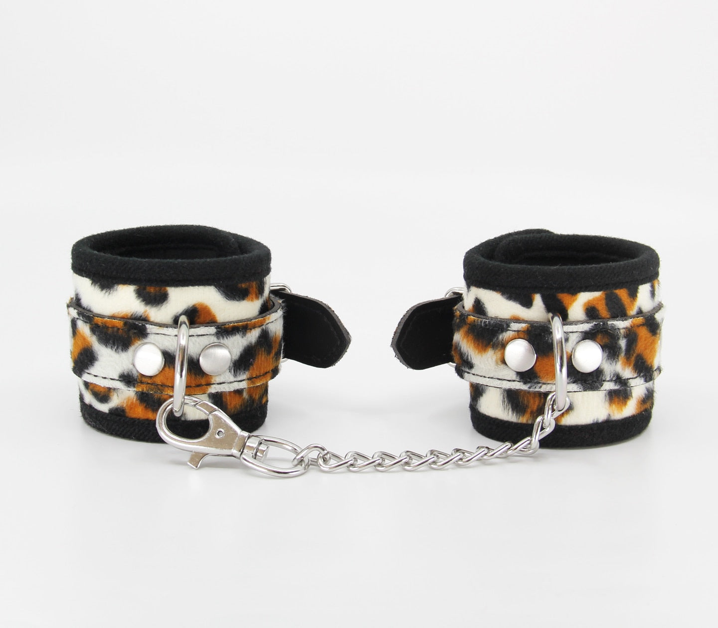 Berlin Baby Animal Print Bondage Wrist Cuffs - Leopard Print - Cuffs And Restraints