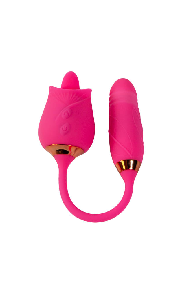 Cousins Group Pink Pussycat Licking Rose Clitoral Vibe - Default Title - Clit Ticklers and Pulsators