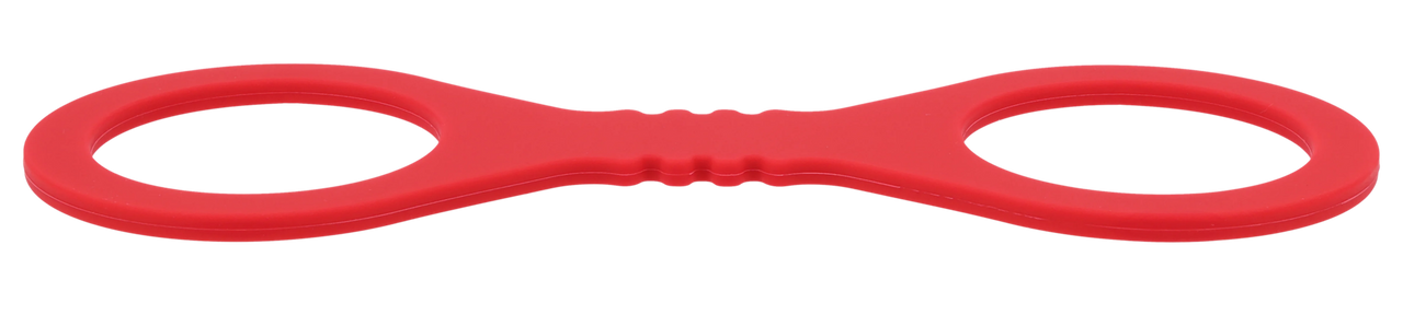 Sex & Mischief Amor Silicone Hand Cuffs Restraints Red - Cuffs And Restraints