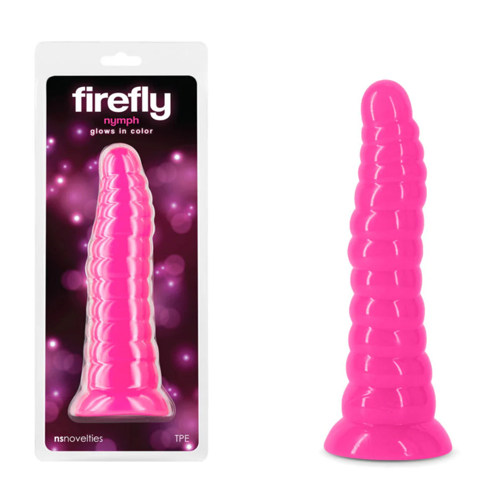 Firefly Nymph Glow In Dark Suction Cup Dildo - - Anal Dildos