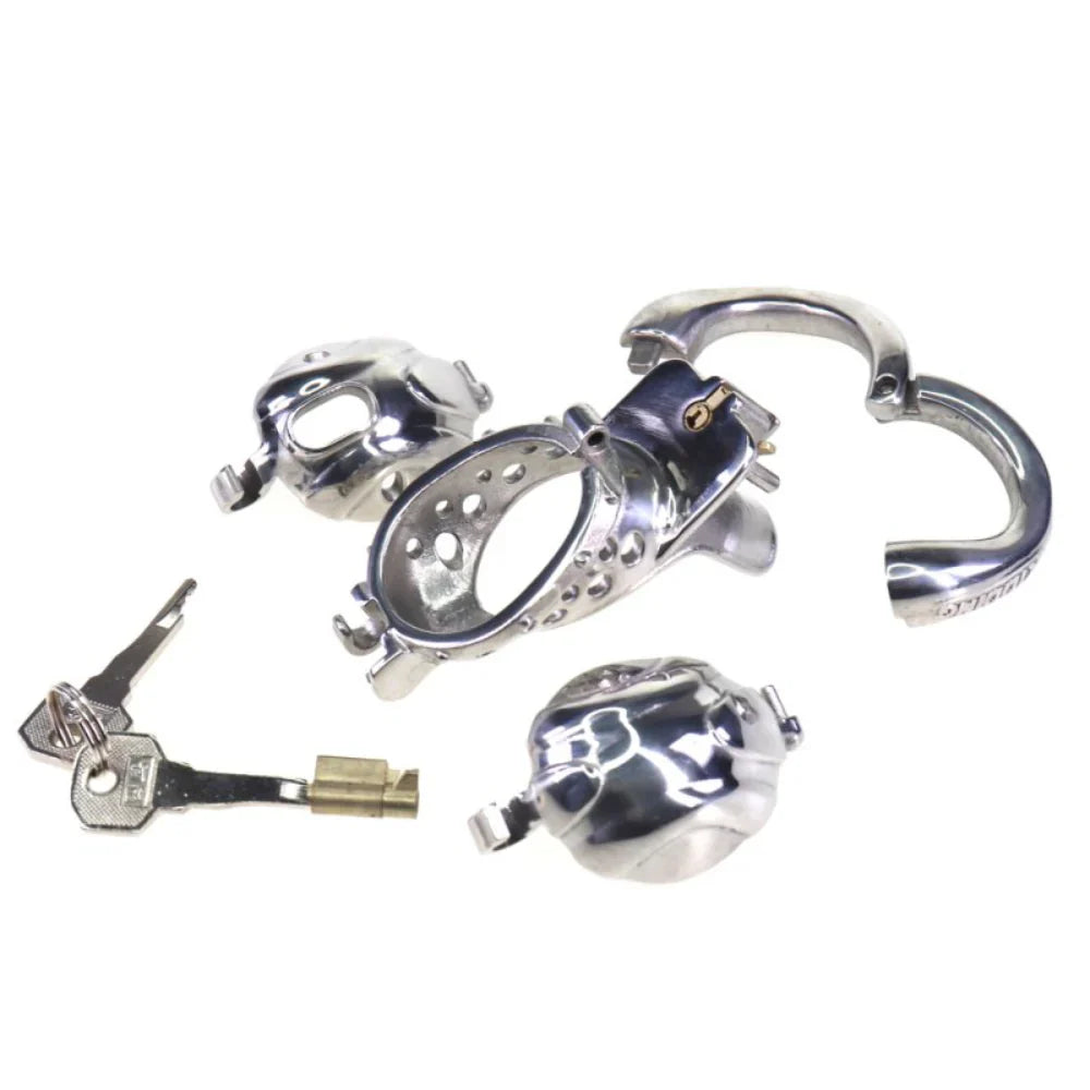 Kidding Zone Double Key Bird Mens Cock Cage - - Male Chastity