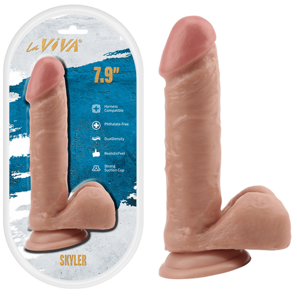 La Viva Skyler 7.9 Inches Realistic Looking Dildo Flesh - - Realistic Dildos