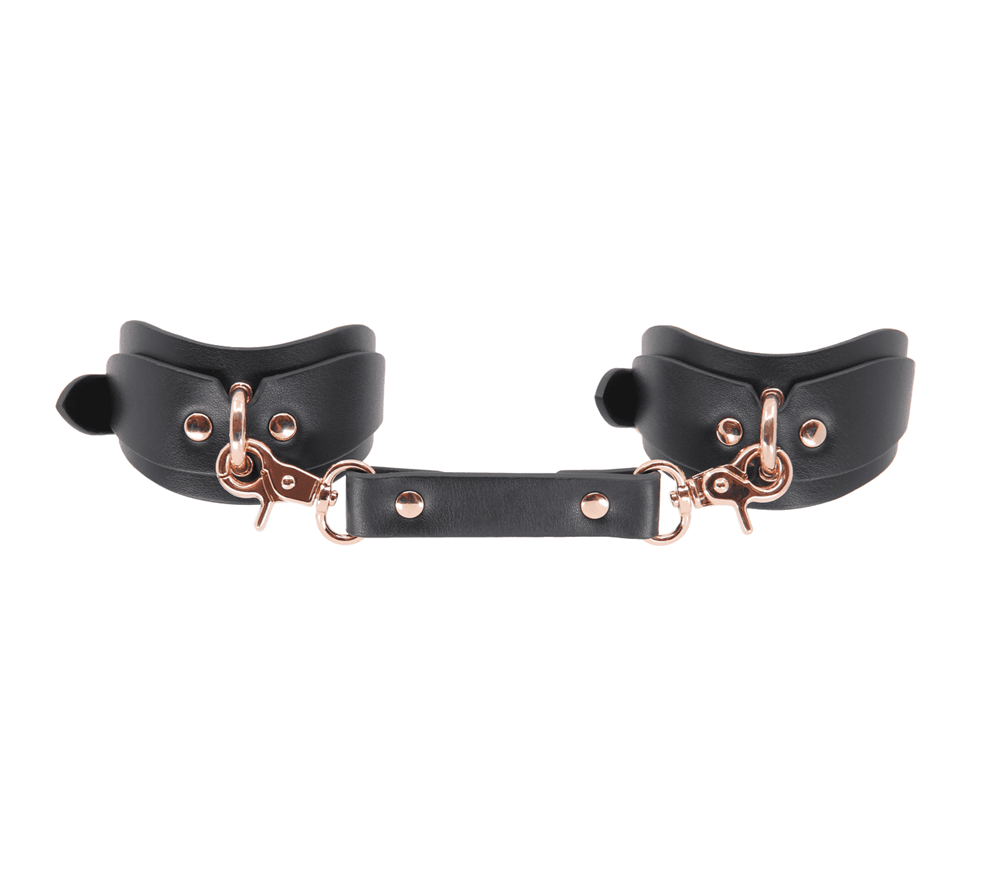 Love In Leather Shaped Bondage Ankle Cuffs - Collars and Leads