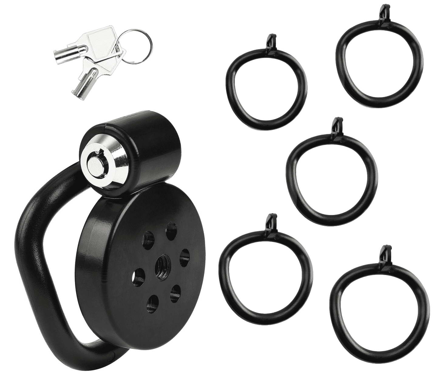 Love In Leather Flat Male Chastity Device Black - - Male Chastity