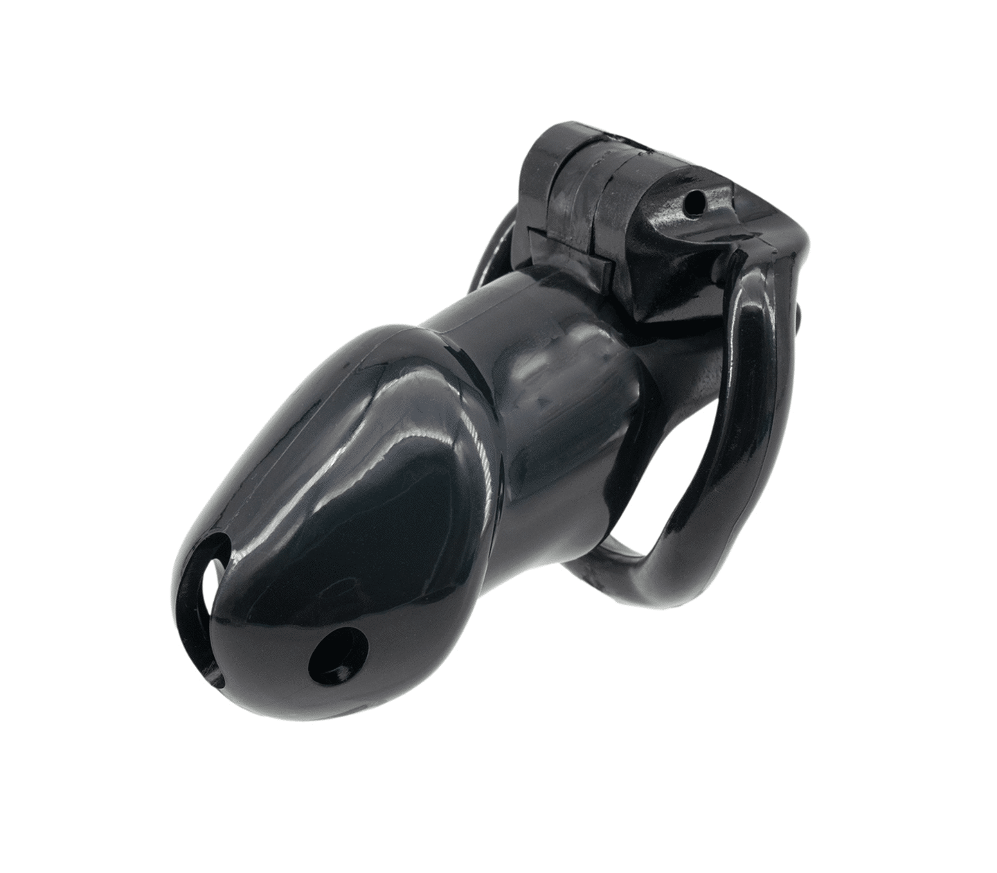 Love In Leather Resin Male Chastity Cage Black - - Male Chastity