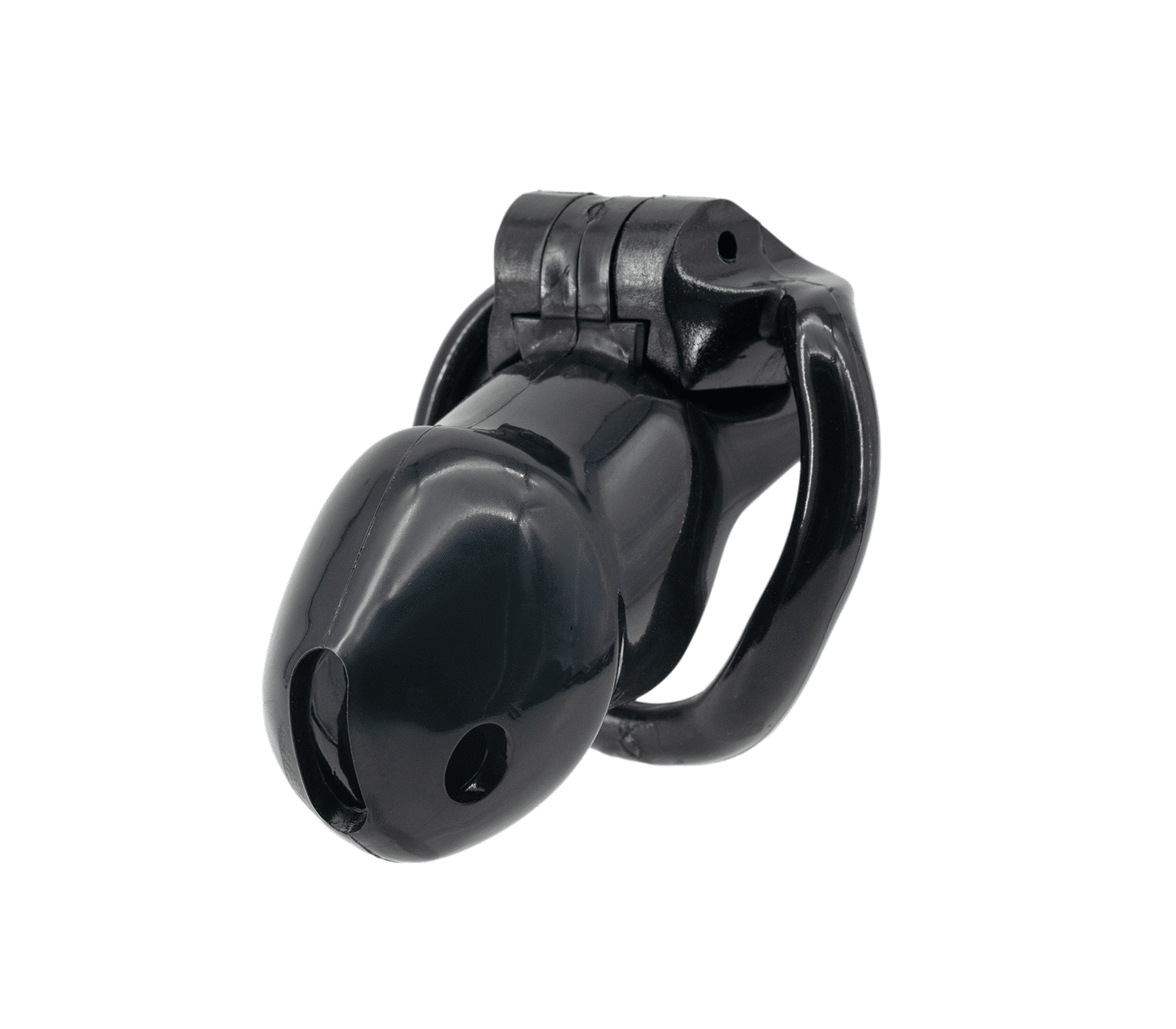 Love In Leather Resin Male Chastity Cage Black - Male Chastity