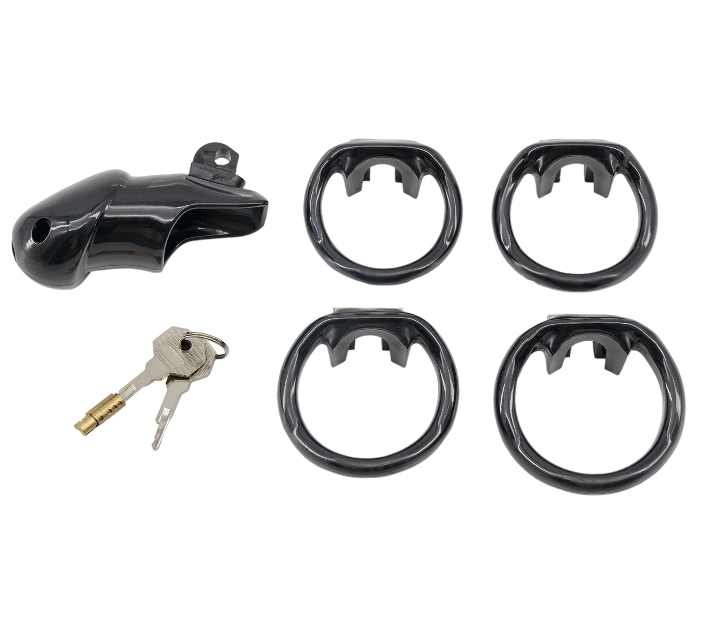 Love In Leather Resin Male Chastity Cage Black - Male Chastity