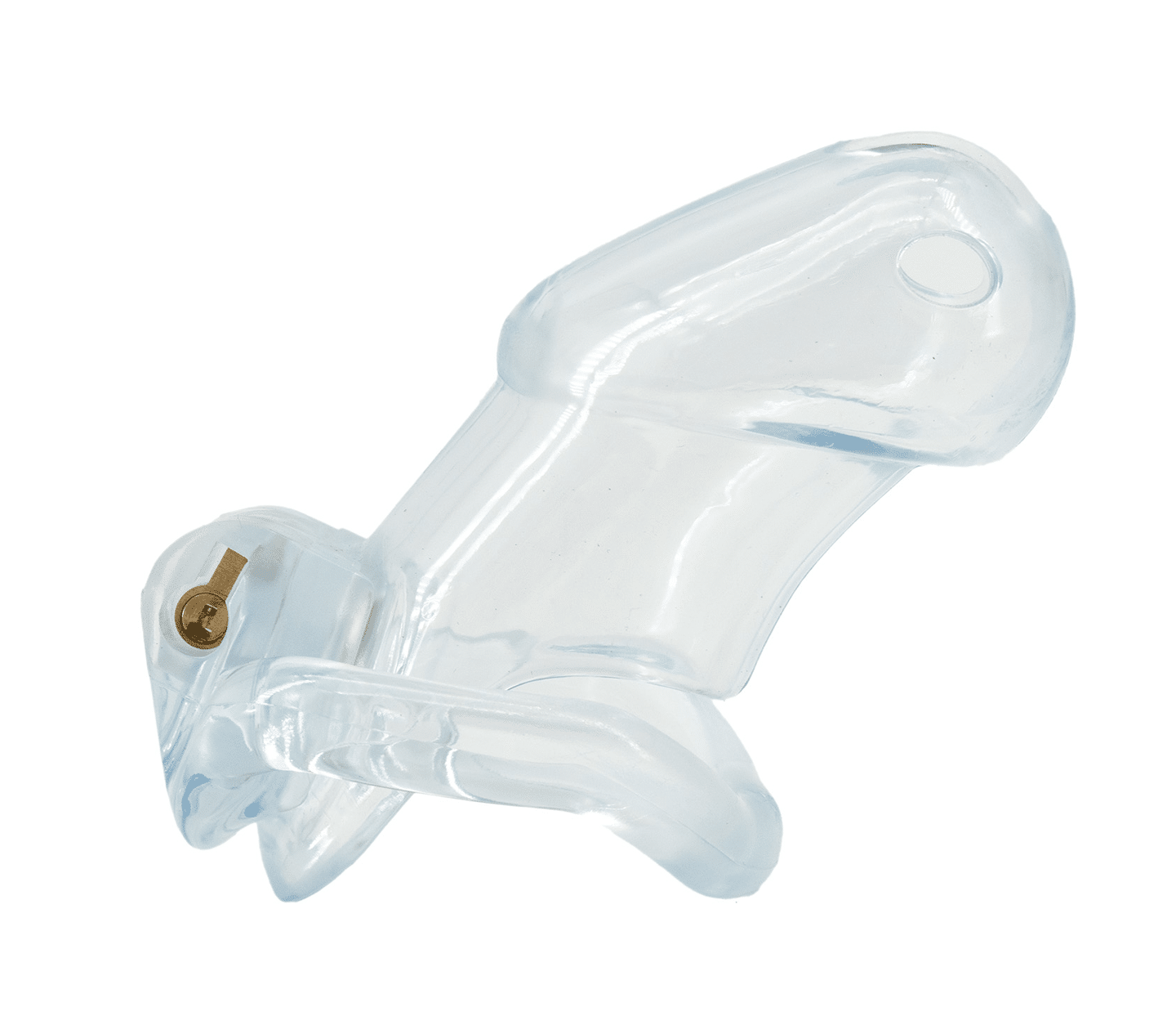 Love In Leather Resin Male Chastity Cock Cage Clear - Short - Male Chastity