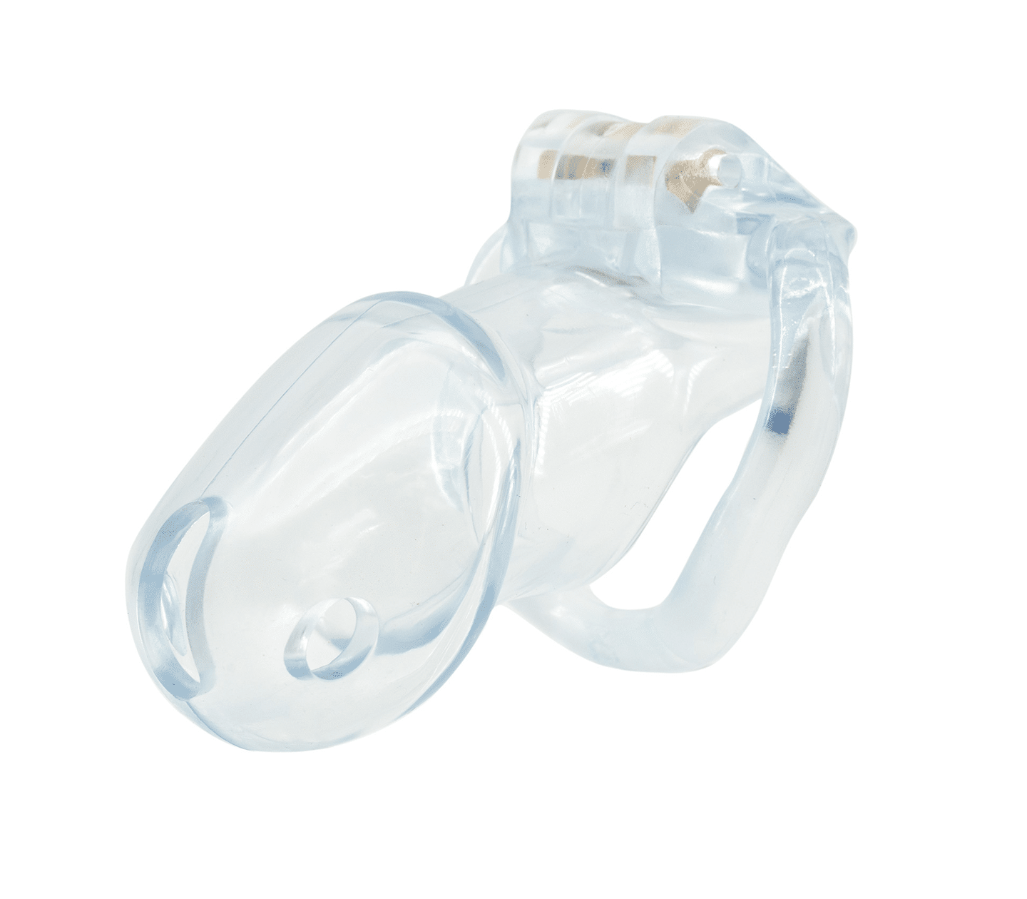 Love In Leather Resin Male Chastity Cock Cage Clear - - Male Chastity