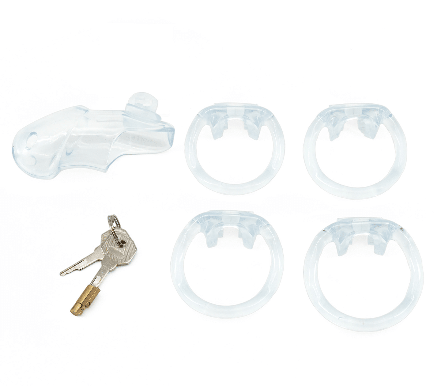 Love In Leather Resin Male Chastity Cock Cage Clear - Male Chastity