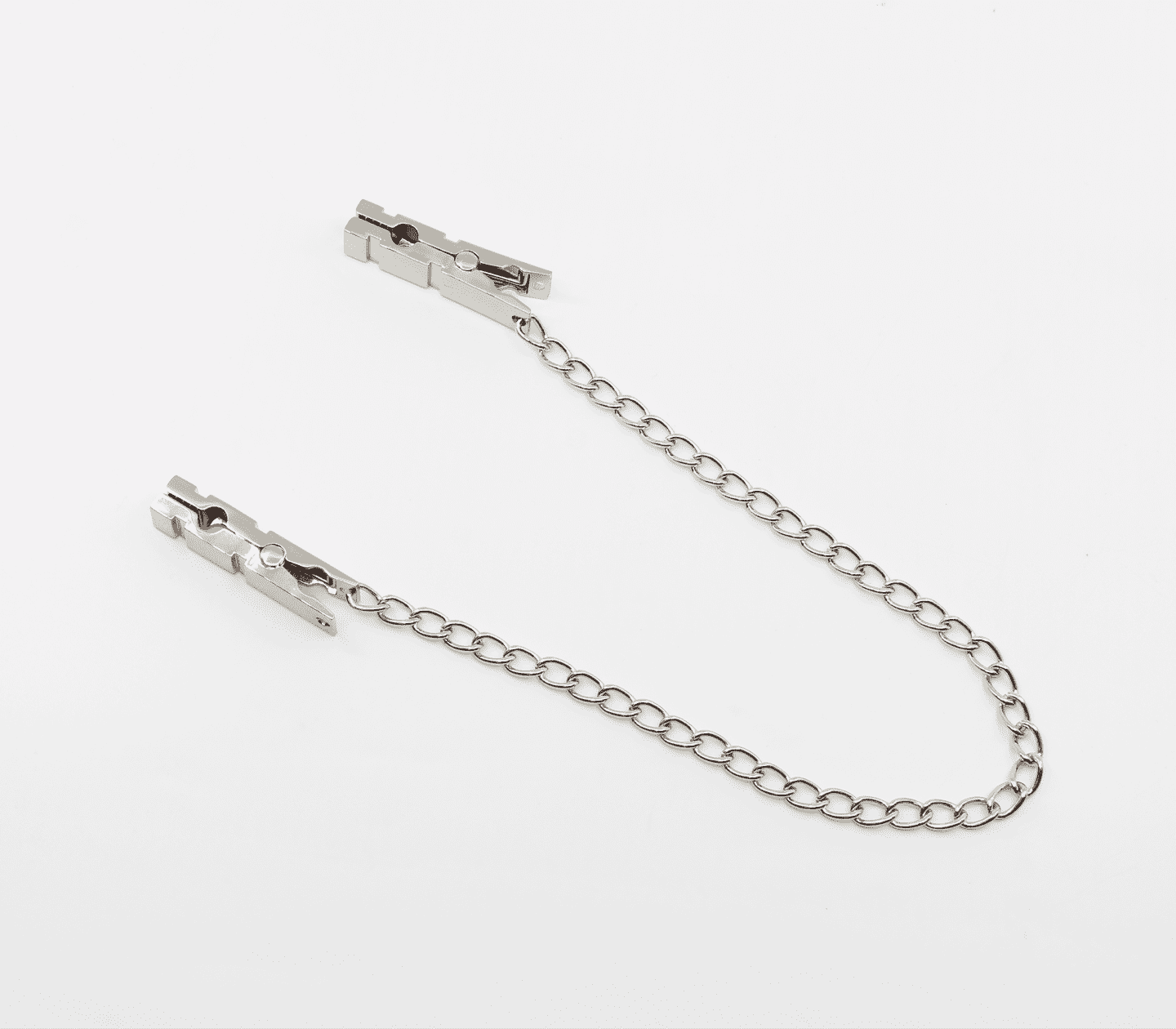 Love In Leather Peg Nipple Clamps With Chain Join - Default Title - Nipple and Clit Clamps