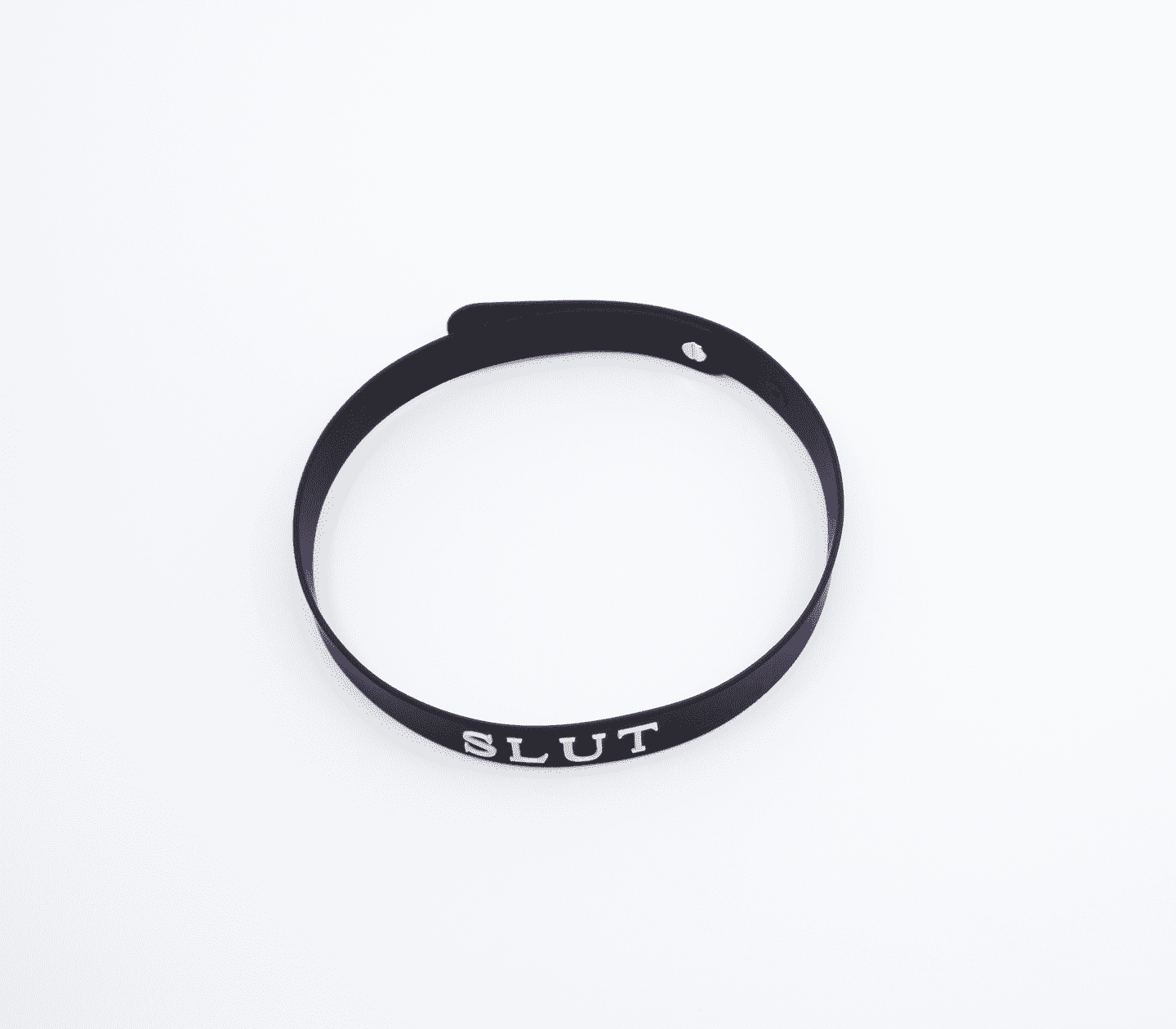 Love In Leather BDSM Play Silicone SLUT Collar - - Collars and Leads