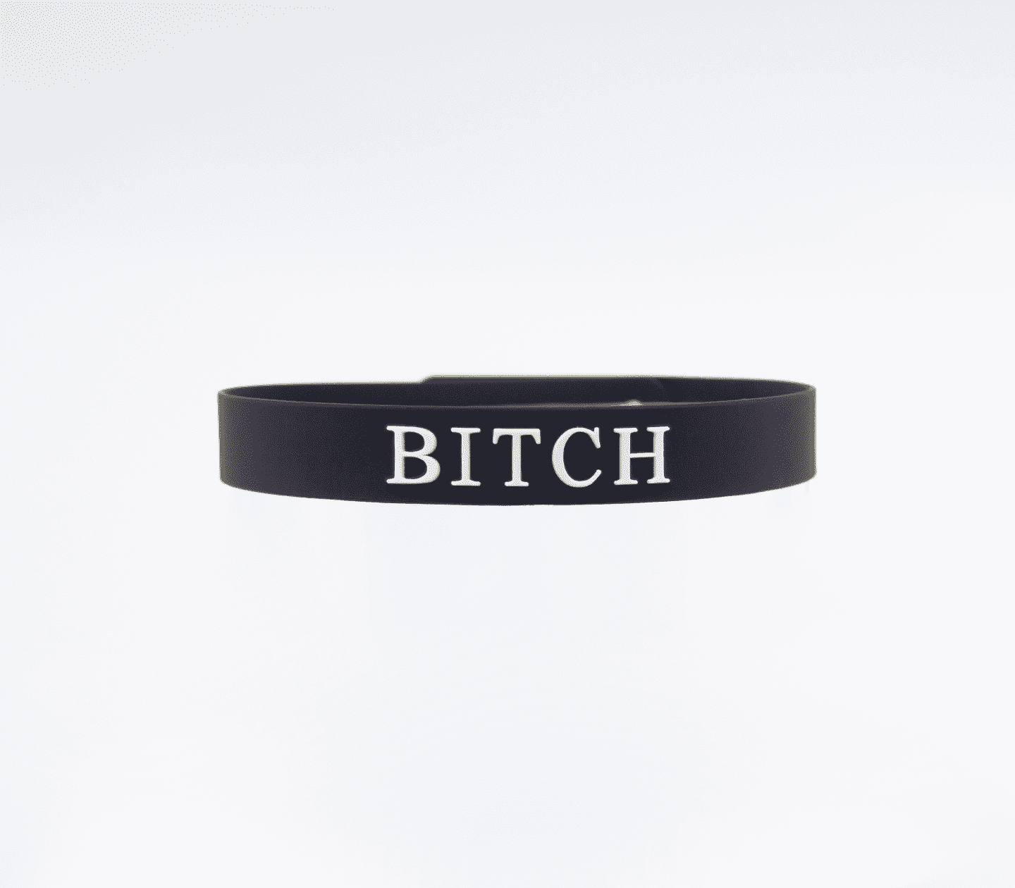 Love In Leather Fetish Play Silicone BITCH Collar - Default Title - Collars and Leads