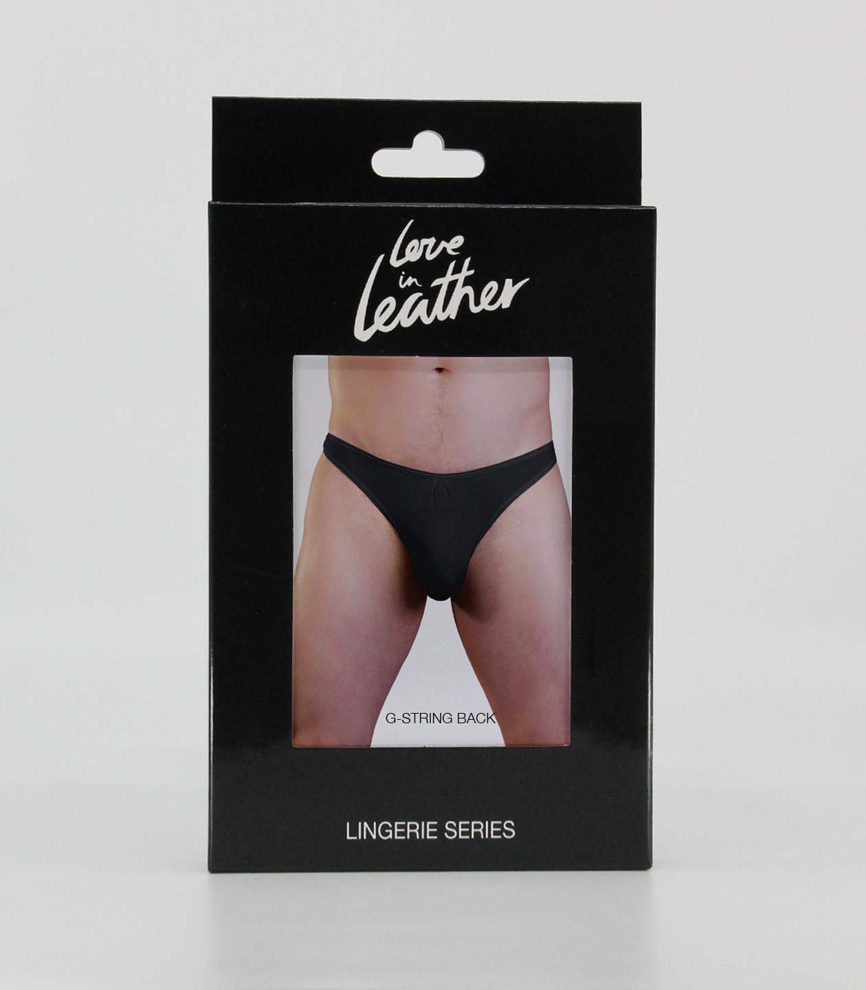 Love In Leather Plain Mens Lycra G-String S/M - Jocks and G-Strings