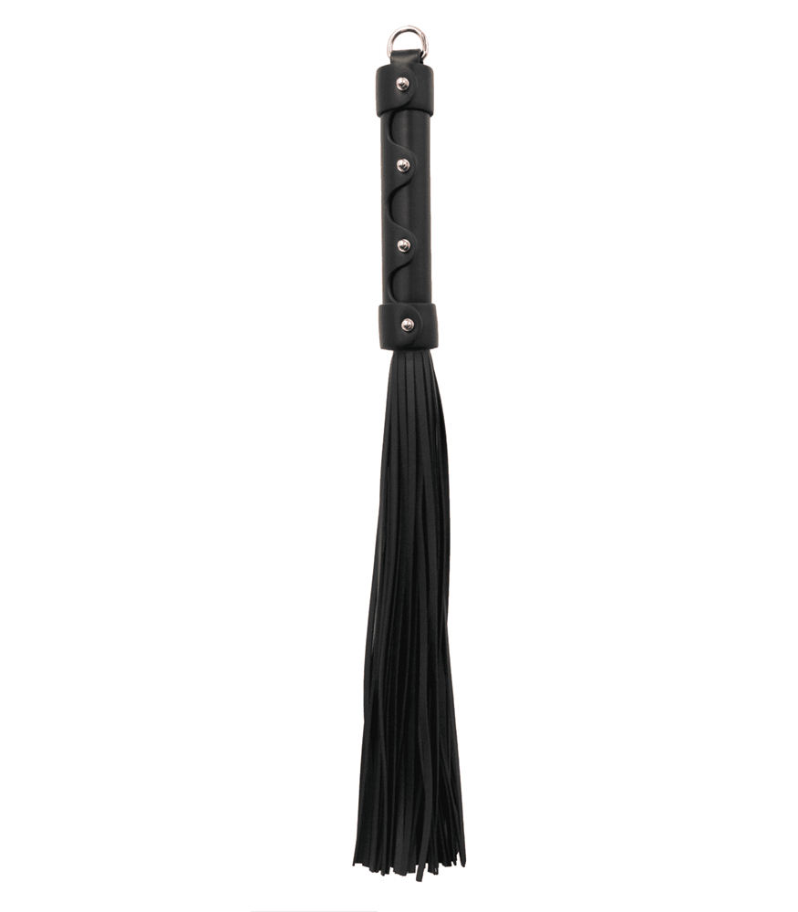 Love In Leather BDSM Flogger With Coloured Hardware - - Whips And Crops