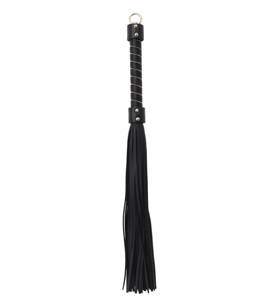 Love In Leather BDSM Flogger with Chain Detail - - Whips And Crops