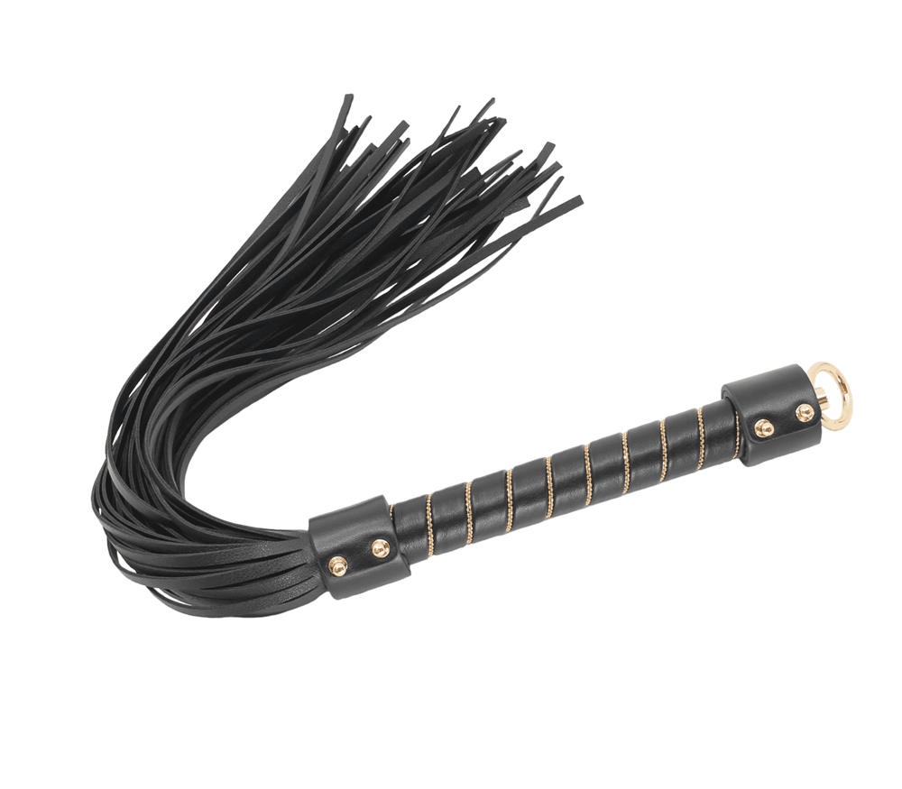 Love In Leather BDSM Flogger with Chain Detail - Whips And Crops
