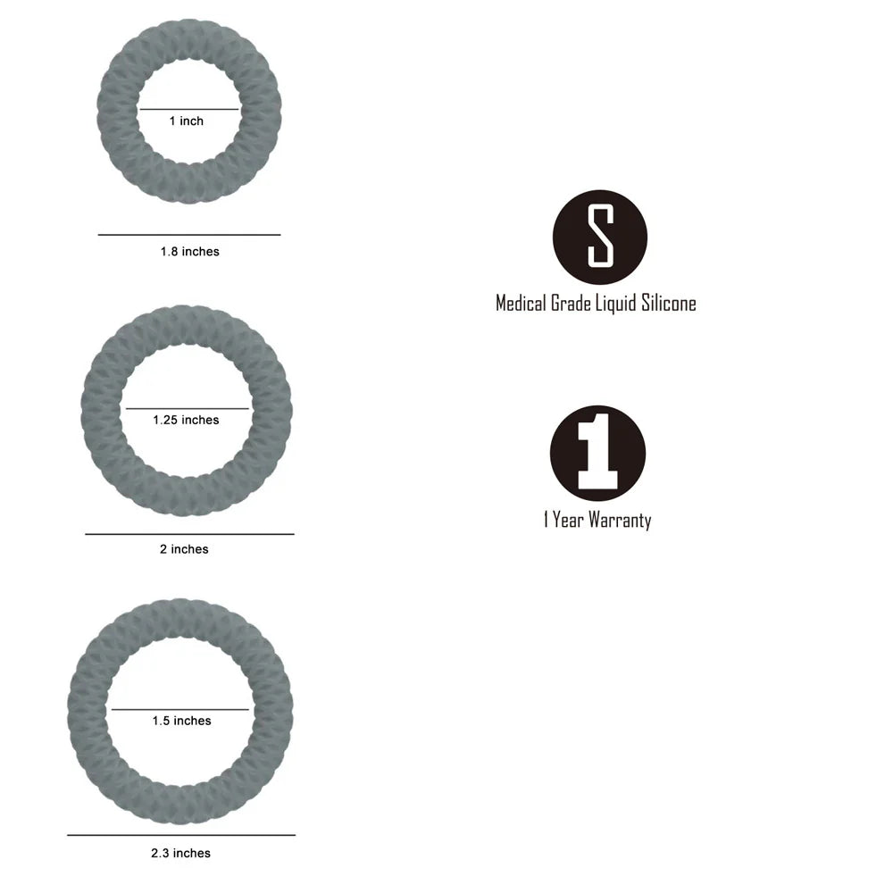 Maia ONYX Cock Ring Set - - Cock Rings