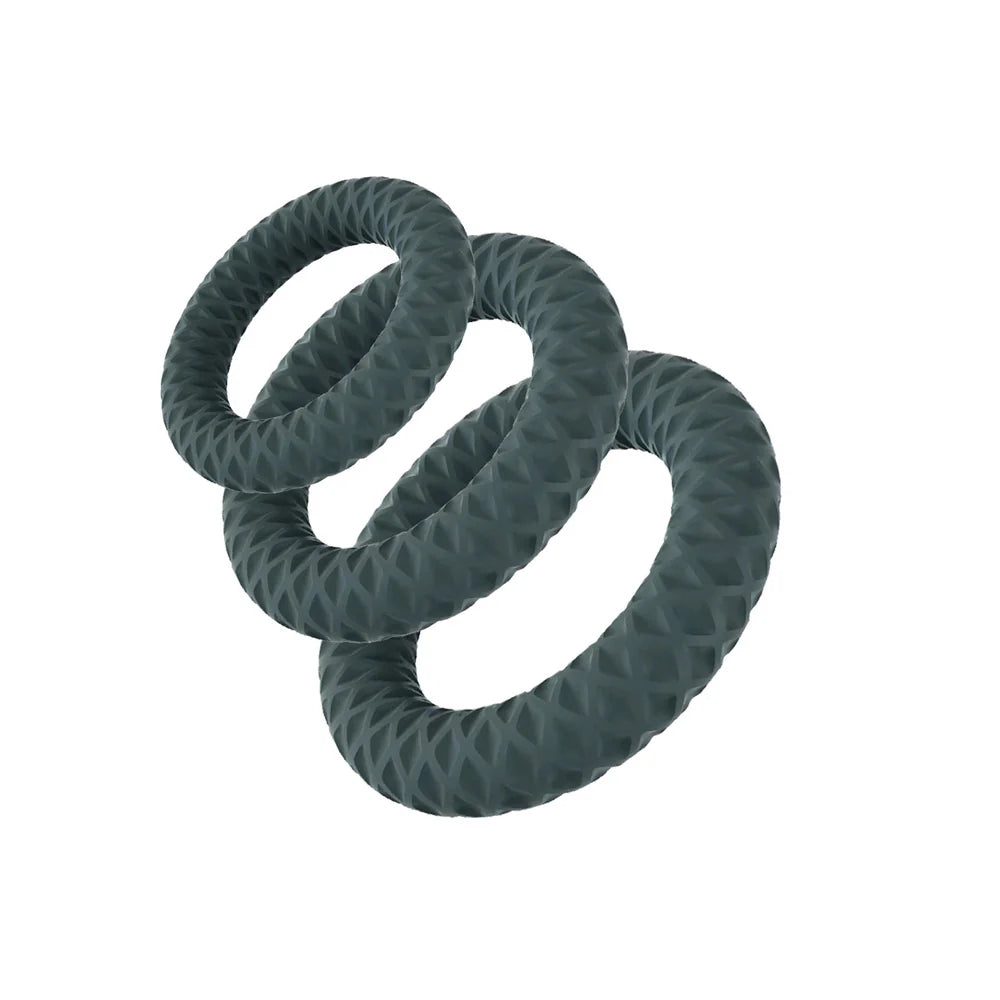 Maia ONYX Cock Ring Set - - Cock Rings