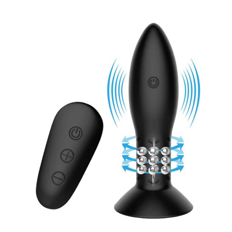 Mr Play Remote Control Rotation Beads Anal Plug - Default Title - Butt Plugs