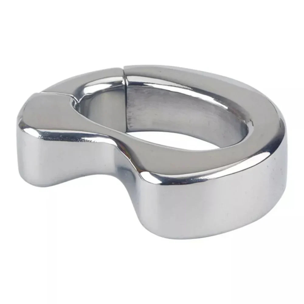 Oval Stainless Steel Ball Stretcher Weight - - Steel Sex Toys