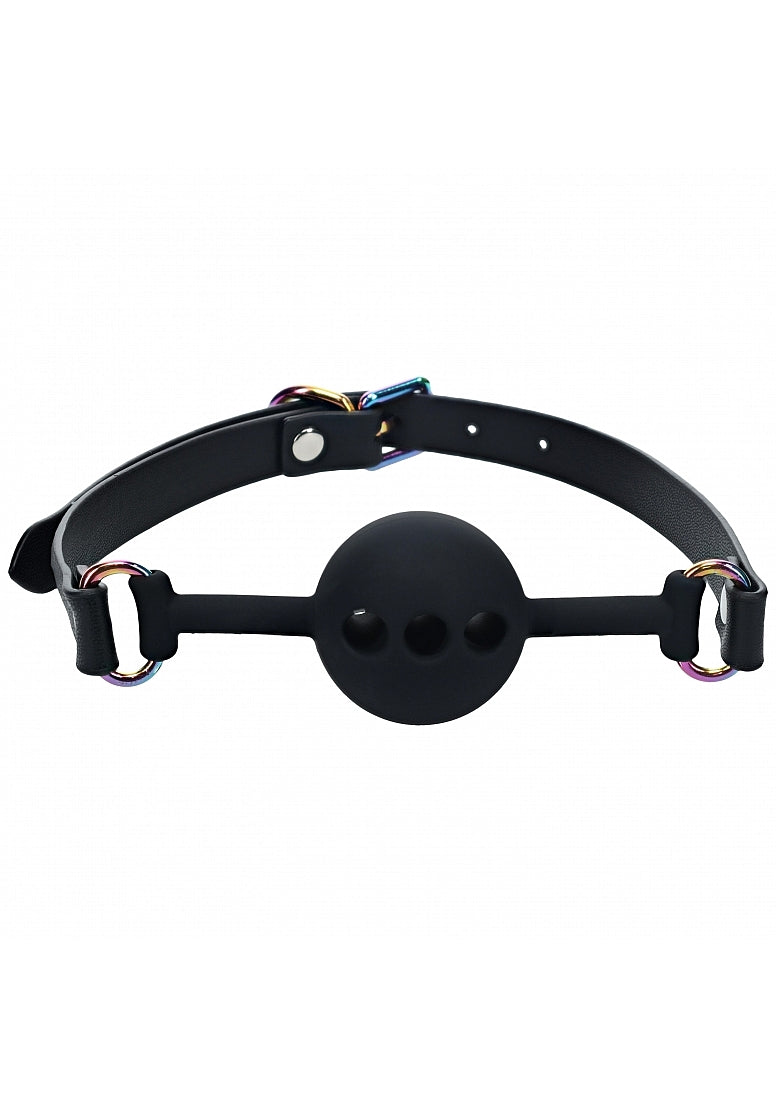 Shots Ouch! Venice Collection Silicone Bondage Ball Gag - Bondage Gags and Bits