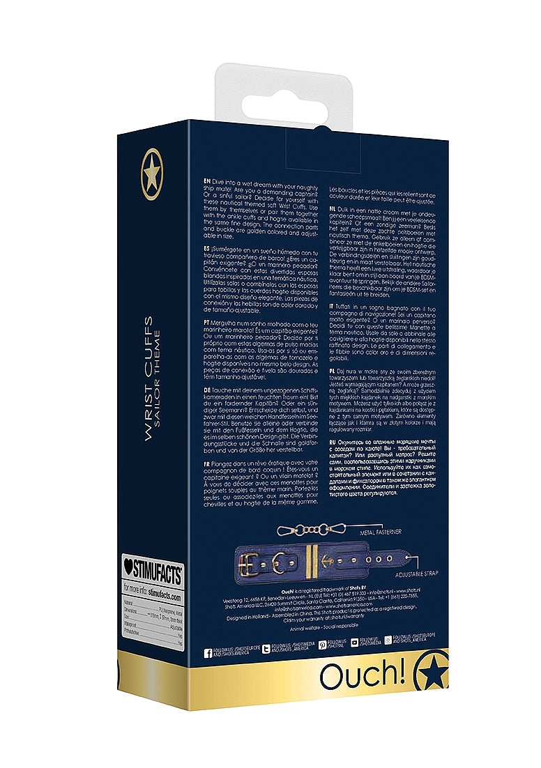 Shots Toys Sailor Theme Bondage Wrist Cuffs - - Cuffs And Restraints