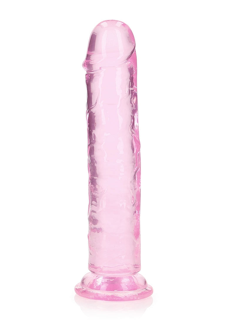Realrock Crystal Clear 8 Inch No Balls Straight Dildo - - Realistic Dildos