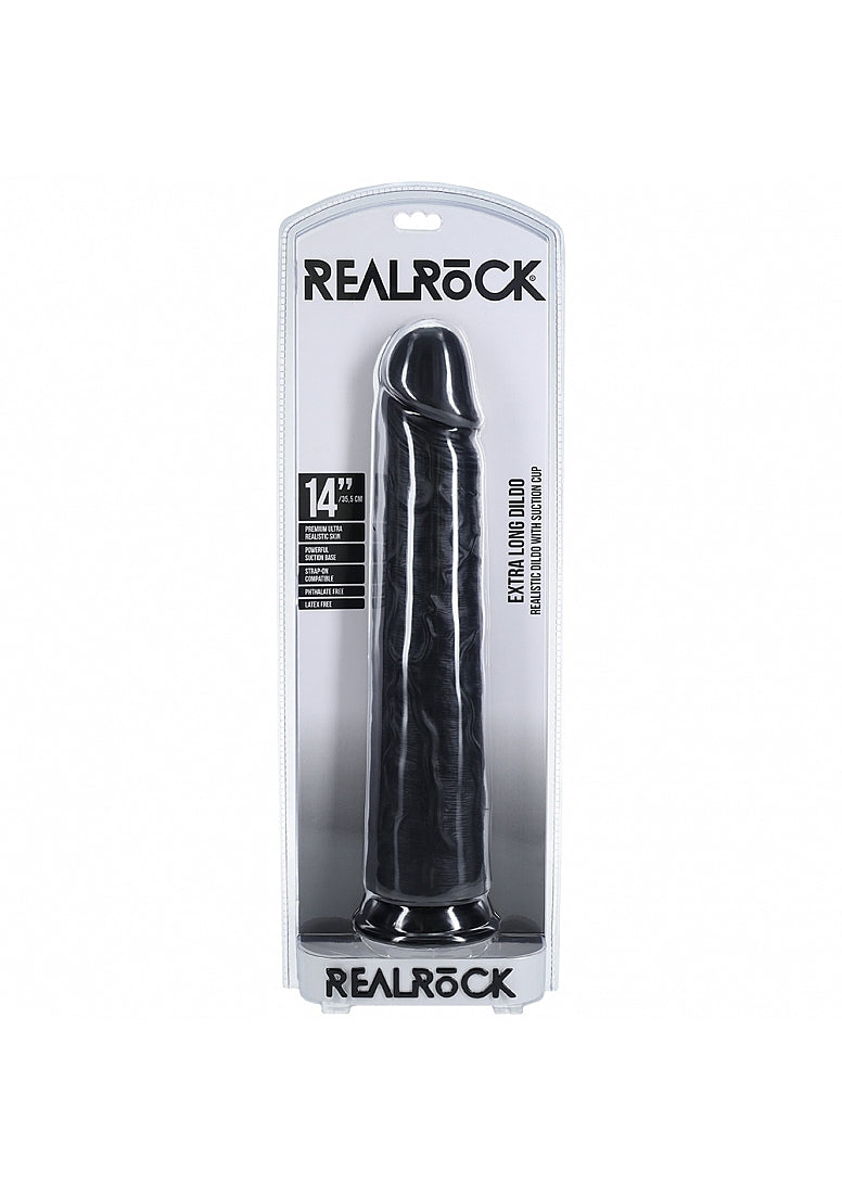 Realrock Extra Large No Balls Realistic Skin Dong 35.5cm - - Realistic Dildos