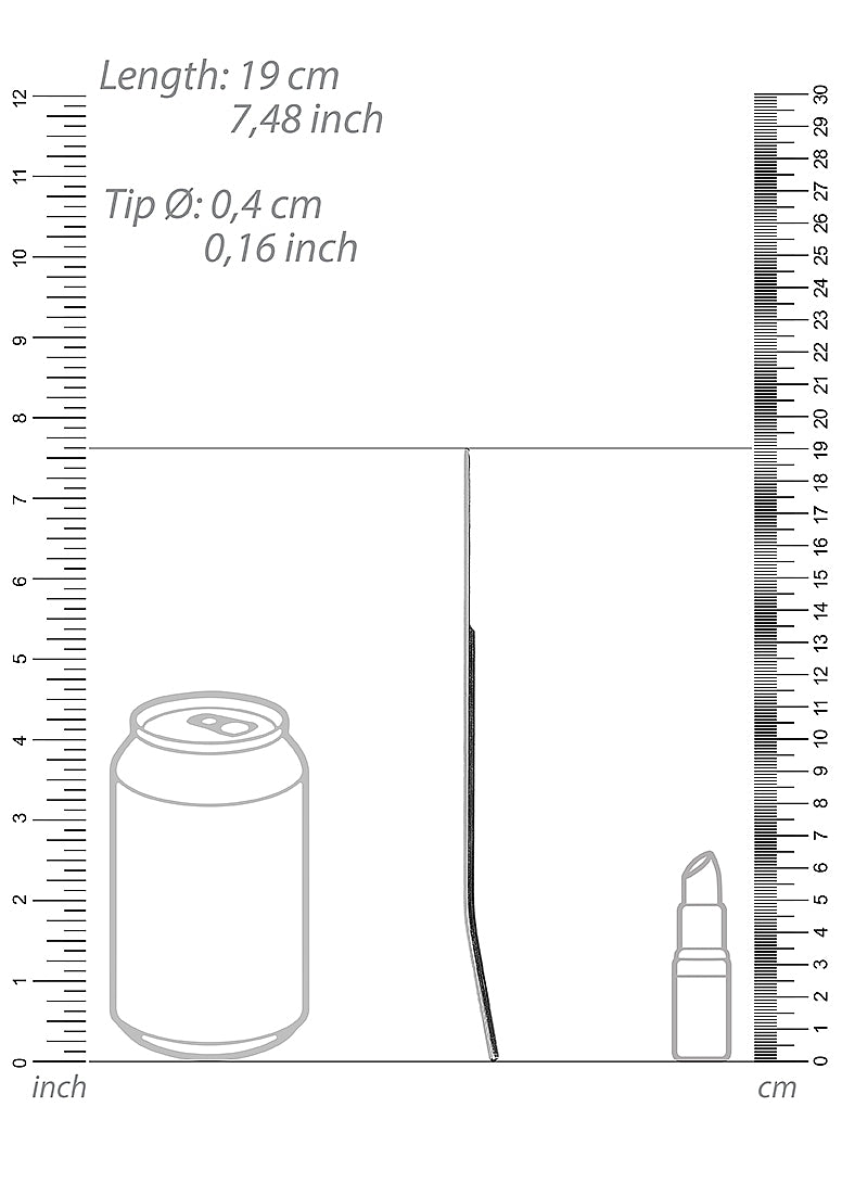 Shots Urethral Sounding Stainless Steel Dilator Black - - Urethral Sounds