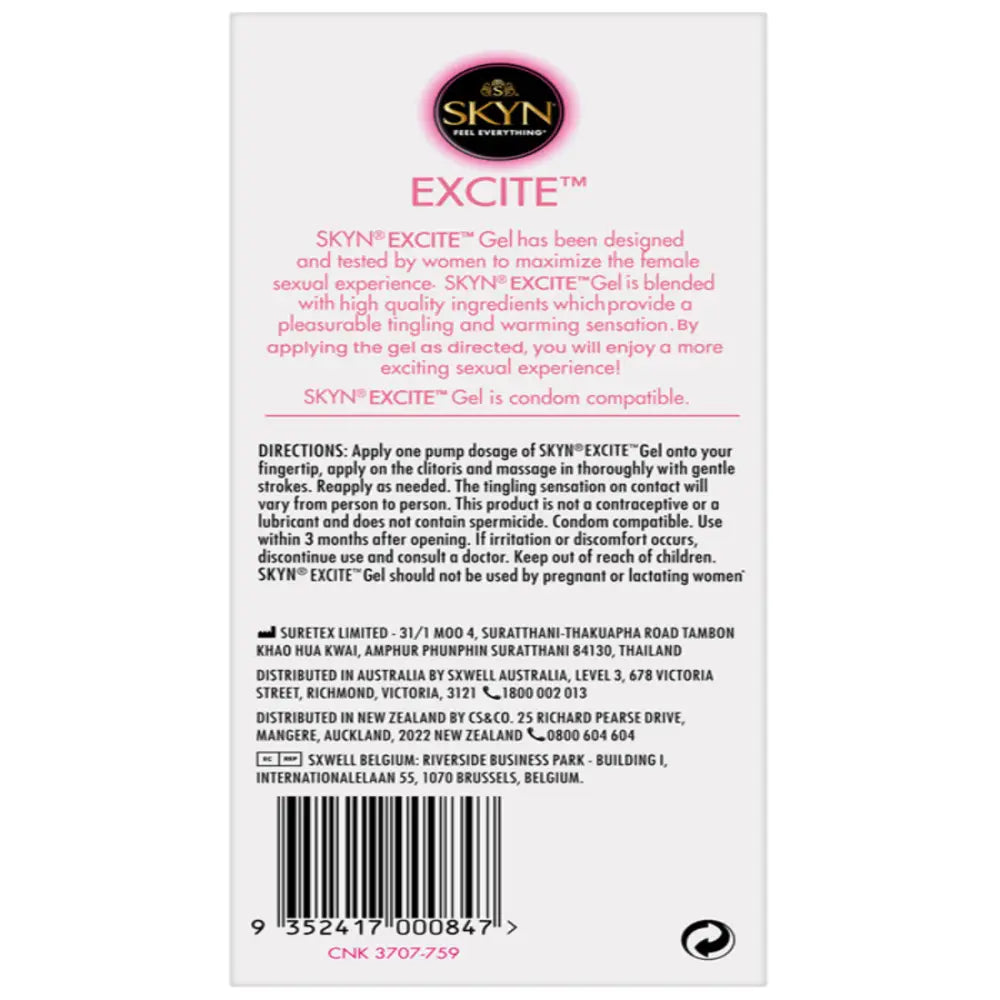Skyn Excite Gel For Her - - Water Based Lubes