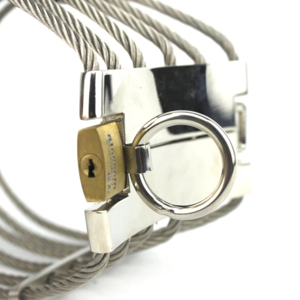 Steel Wire Bondage Play Neck Collars - - Steel Sex Toys