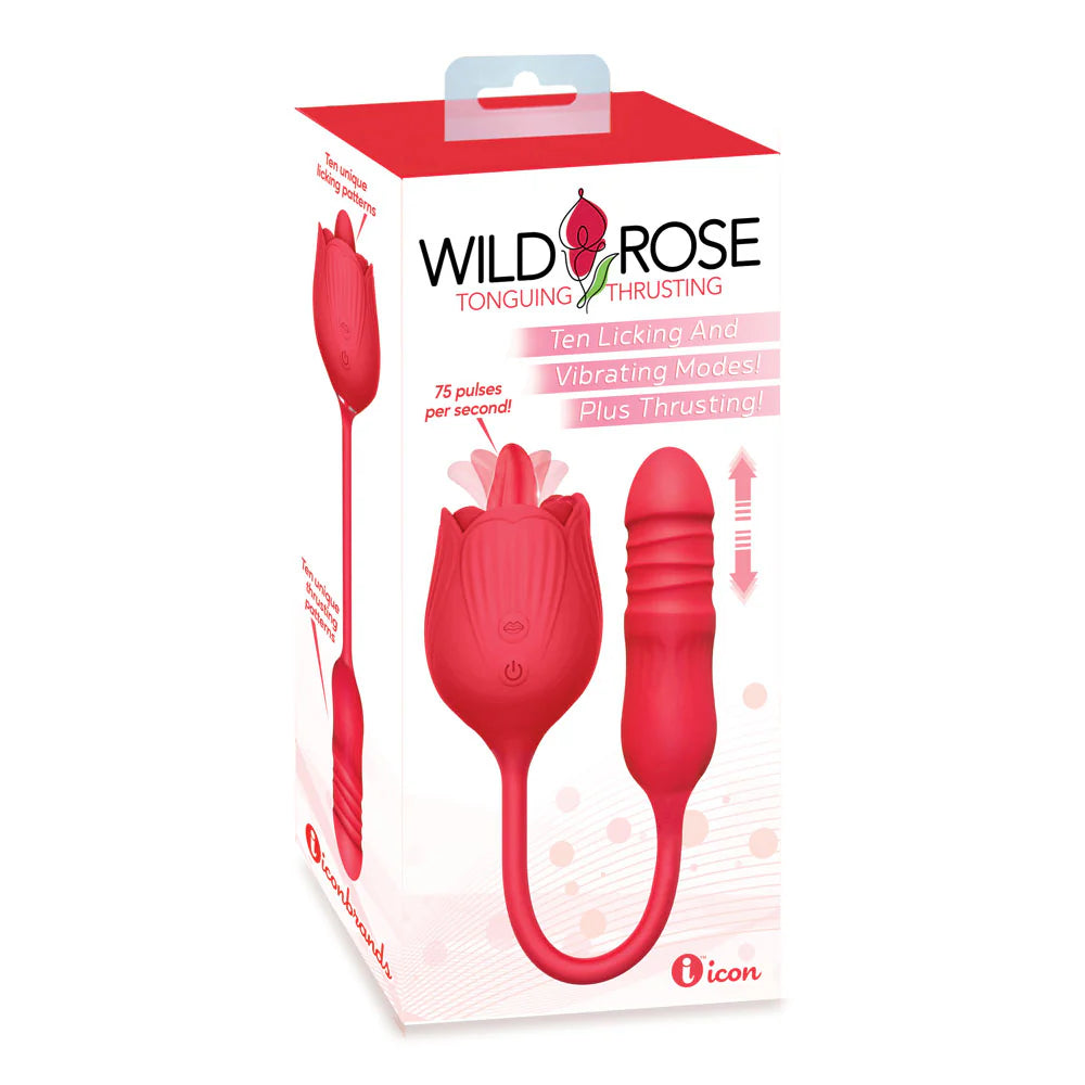 Wild Rose Lick & Thrust Vibrator - - Clit Ticklers and Pulsators