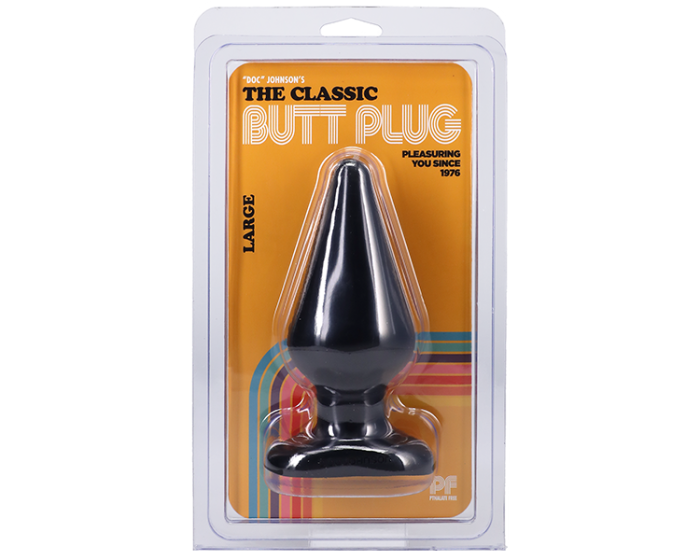 Doc Johnson Classic Butt Plug Large - Black - Butt Plugs