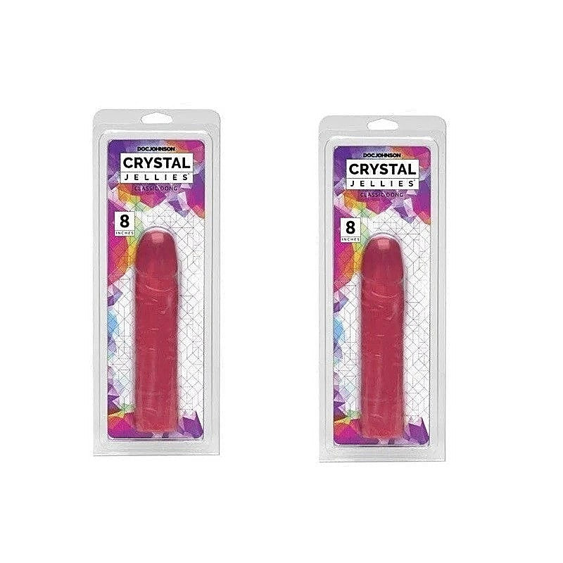 8 Inch Crystal Jellies Classic Realistic Dong By Doc Johnson - Realistic Dildos