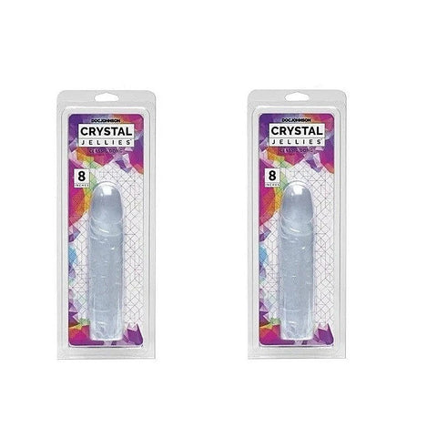 8 Inch Crystal Jellies Classic Realistic Dong By Doc Johnson - Realistic Dildos