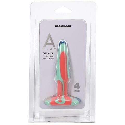 A-Play Groovy Unique Design Silicone Anal Plug Sunrise - Butt Plugs