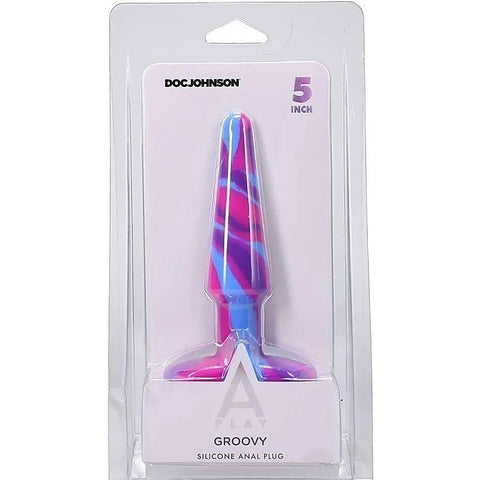 A-Play Groovy Silicone Anal Plug Berry By Doc Johnson - Butt Plugs