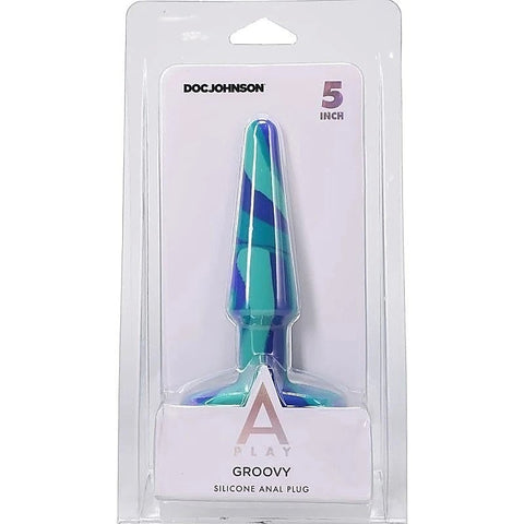 A-Play Groovy Silicone Anal Play Plug Ocean By Doc Johnson - Butt Plugs