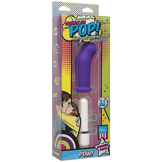 Doc Johnson American Pop Pow 10 Functions Silicone Vibrator - G-Spot Vibrators