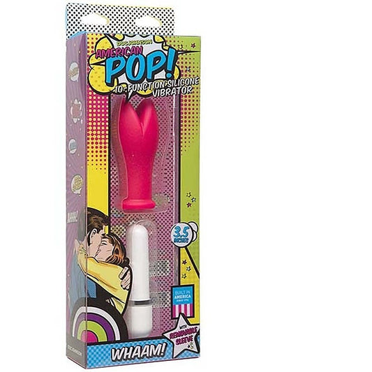 American Pop Whaam Double-Peaked Silicone Sleeve with Vibrator - G-Spot Vibrators