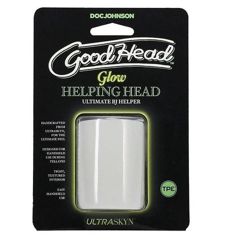 Goodhead Glow Helping Head Mini Male Stroker By Doc Johnson - Masturbators and Strokers