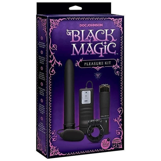 Doc Johnson Black Magic Pleasure Endless Fun Vibrators Set - Sex Kits