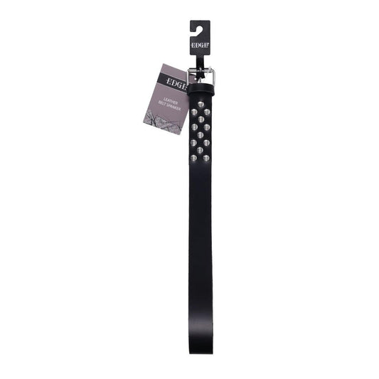 EDGE Leather Belt Spanker - Black Spanking Whip - Whips And Crops